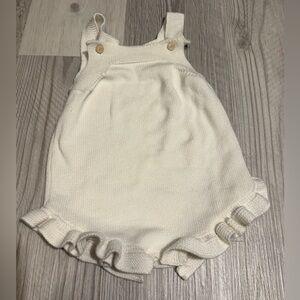 Adorable Cream Knit Baby Romper
